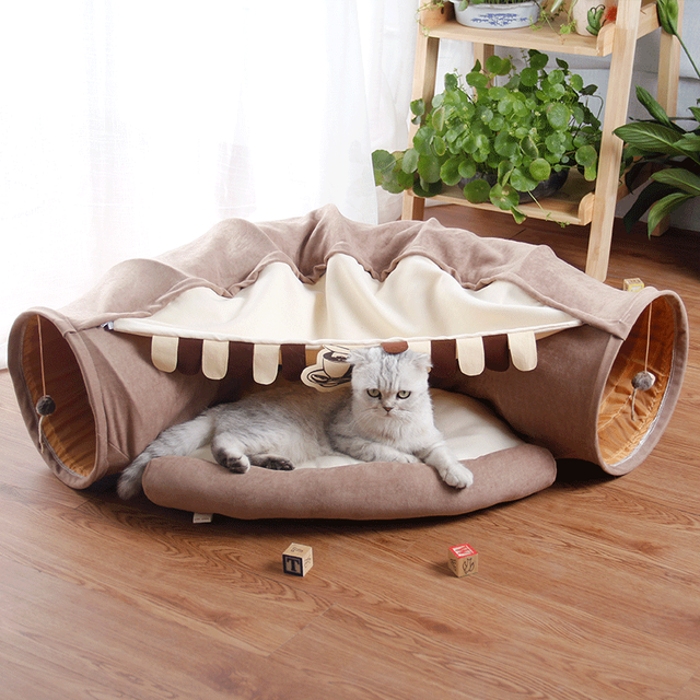 Cat tunnel bed