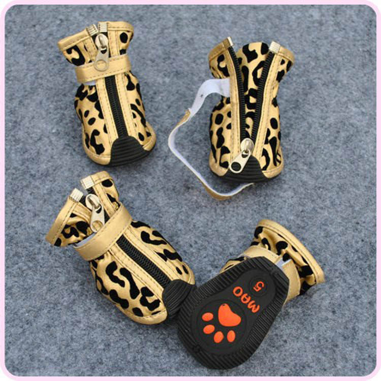 Leopard Print Pet Shoes