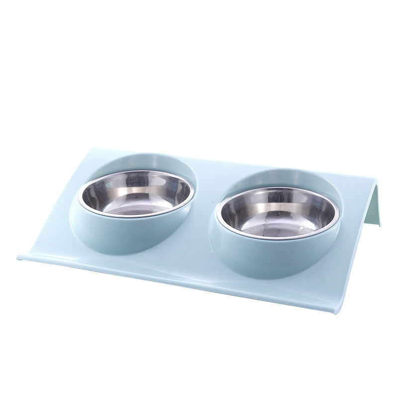 Stainless Steel Pet Double Bowl